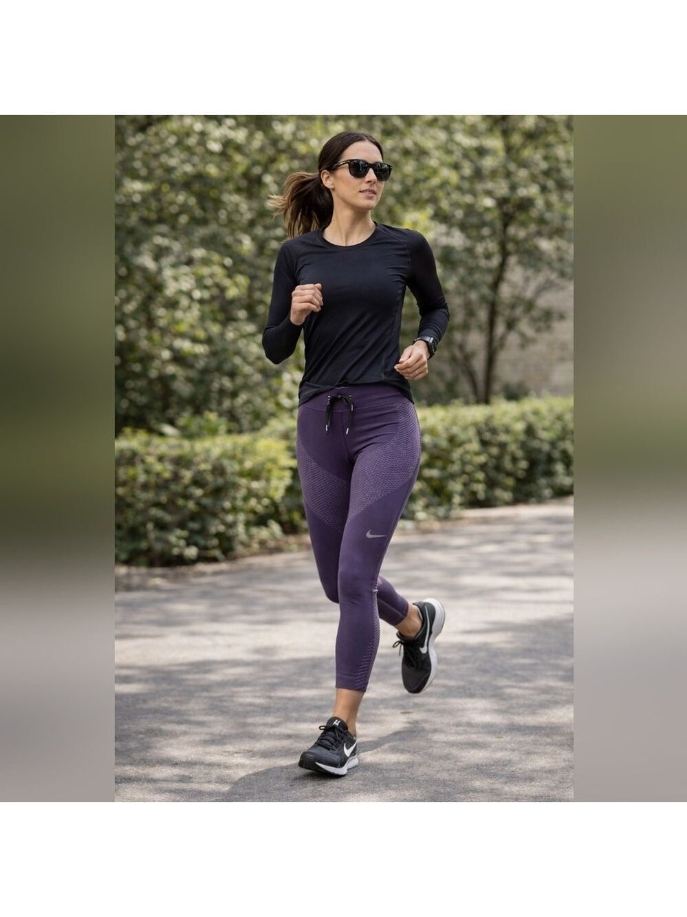 Nike Zonal Strength Running Tights – Purple | Women’s L